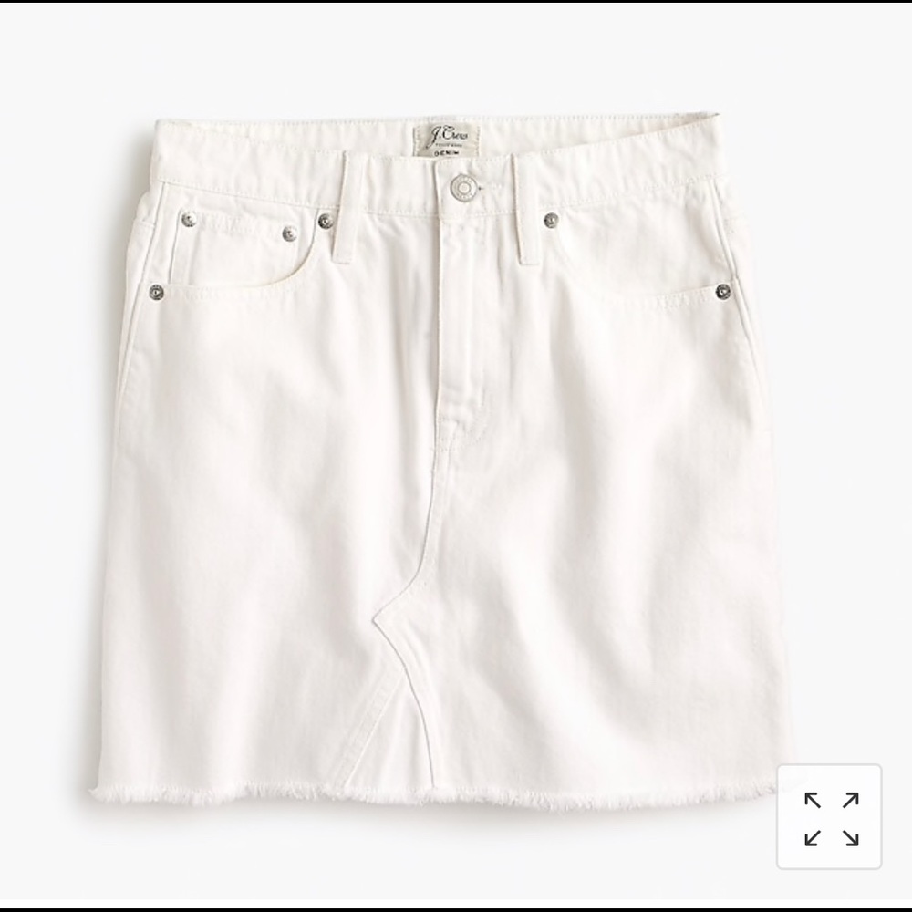 J. Crew White Denim Skirt